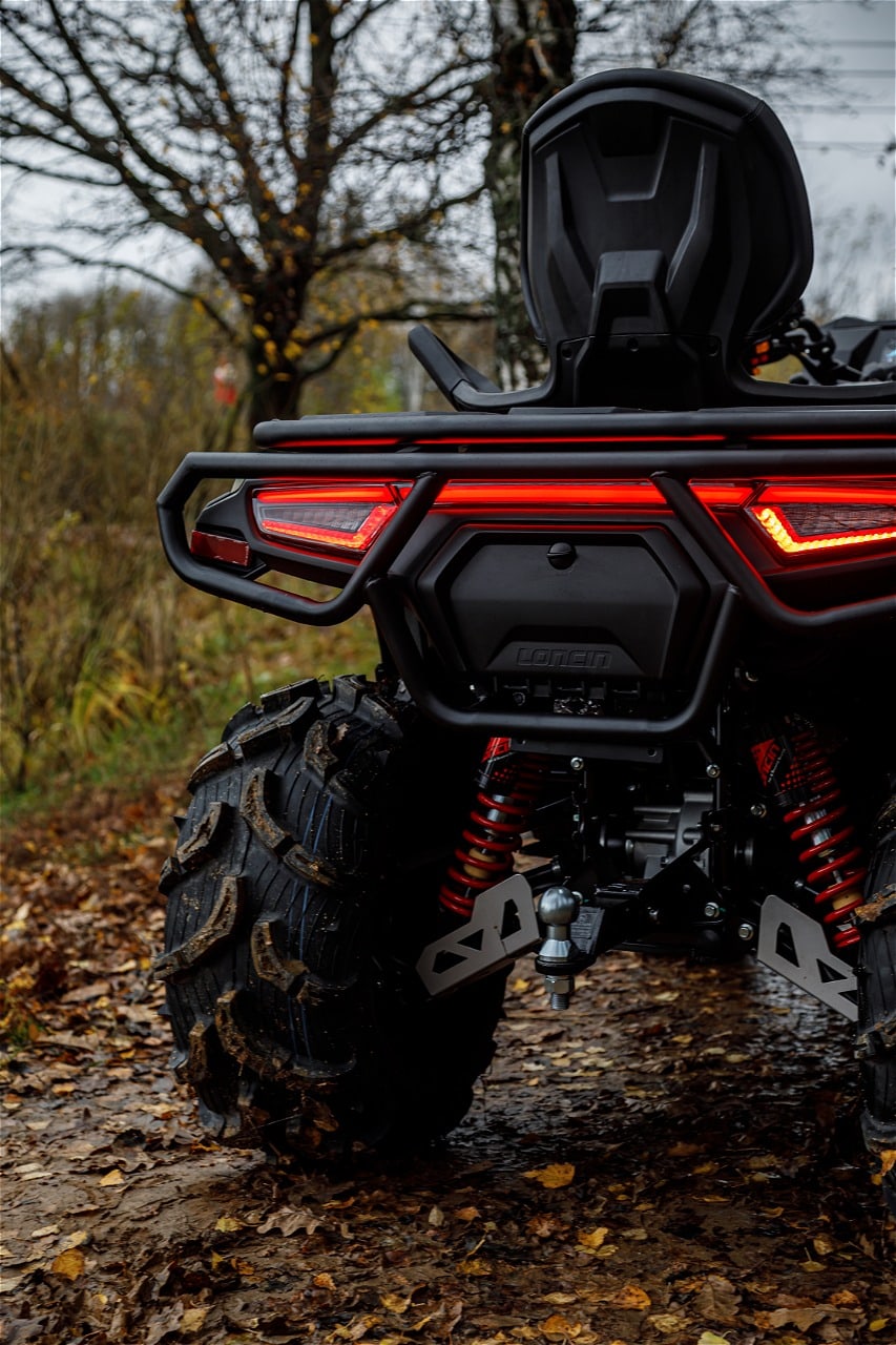 Задняя часть Loncin XWolf 700L MUD после поездки по грязи