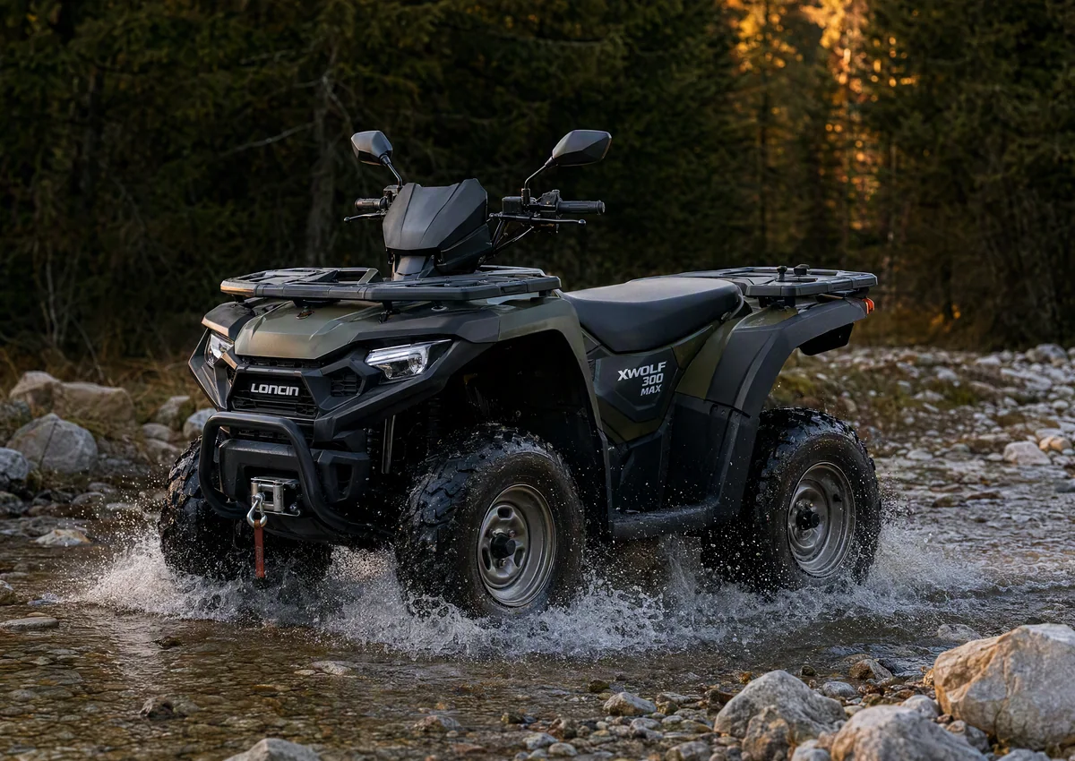 AI-визуализация квадроцикла для демонстрационного отзыва о XWolf 300 Max