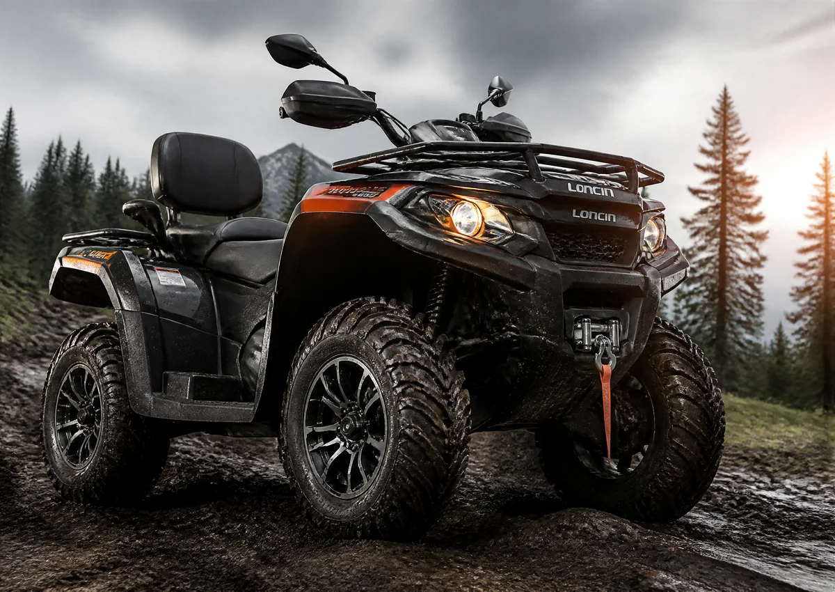 AI-визуализация квадроцикла для демонстрационного отзыва о XWolf 550L