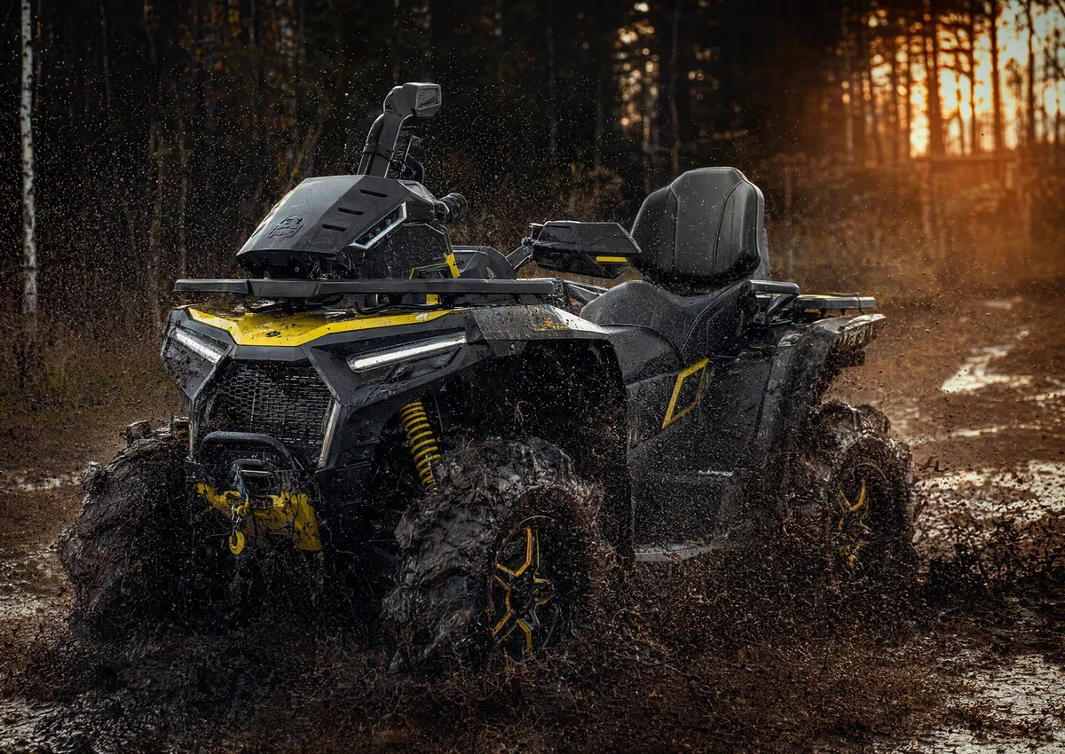 AI-визуализация квадроцикла для демонстрационного отзыва о XWolf 700L MUD